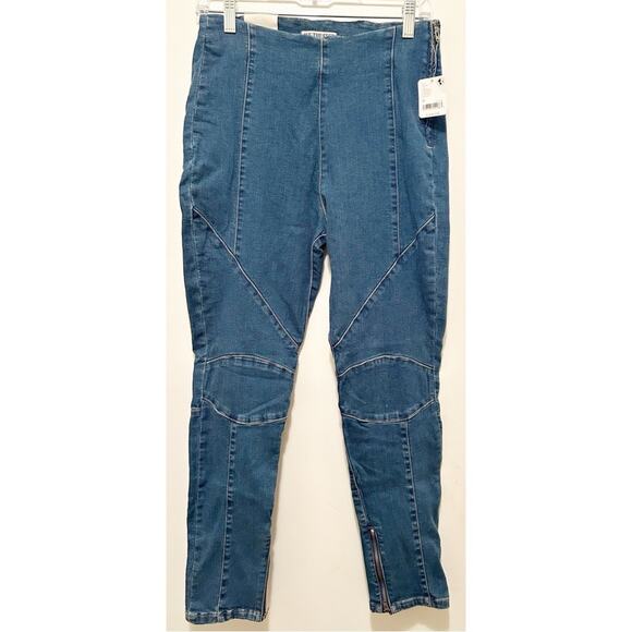 Free People We The Free Bella Moto Mid Rise Skinny Jeans Sz.29 NWT - Picture 7 of 8